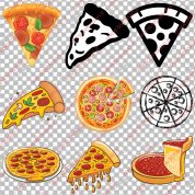 وکتور پیتزا و ساندویچ ، وکتور پیتزا سیاه و سفید ، وکتور پیتزا کارتونی Pizza Vectors