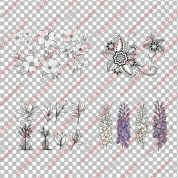 وکتور گل رز ، وکتور گل حاشیه ، وکتور گل فانتزی ، طرح گل رز برای تاتو Flower Vectors